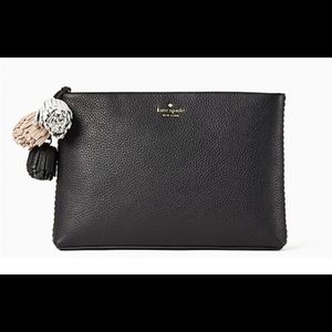 Kate Spade black zip clutch- Palmer Drive Shala